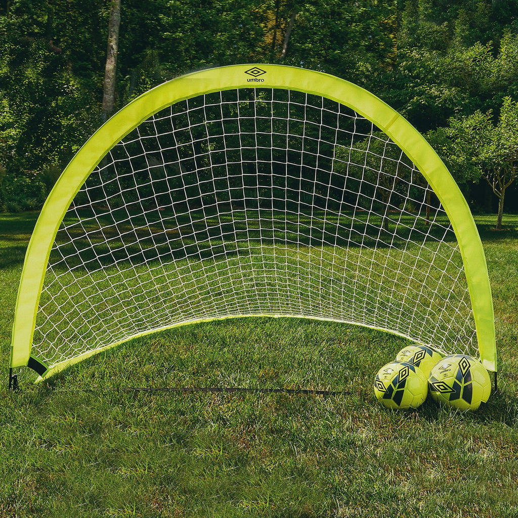 Pop-Up 6 Ft Soccer Goal Net, Portable, Green, Zipper Carrying Bag