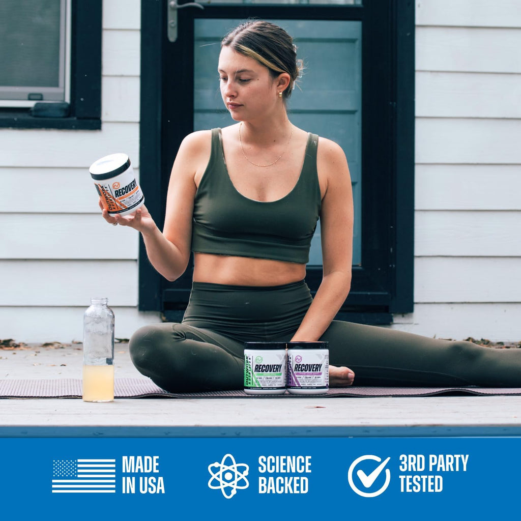 Post Workout Recovery Powder - Creatine Monohydrate, KSM-66 Ashwagandha & Tart Cherry - Speeds Recovery, Eases Soreness - Creatine Powder for Men & Women, Berry Splash, 240 Gr