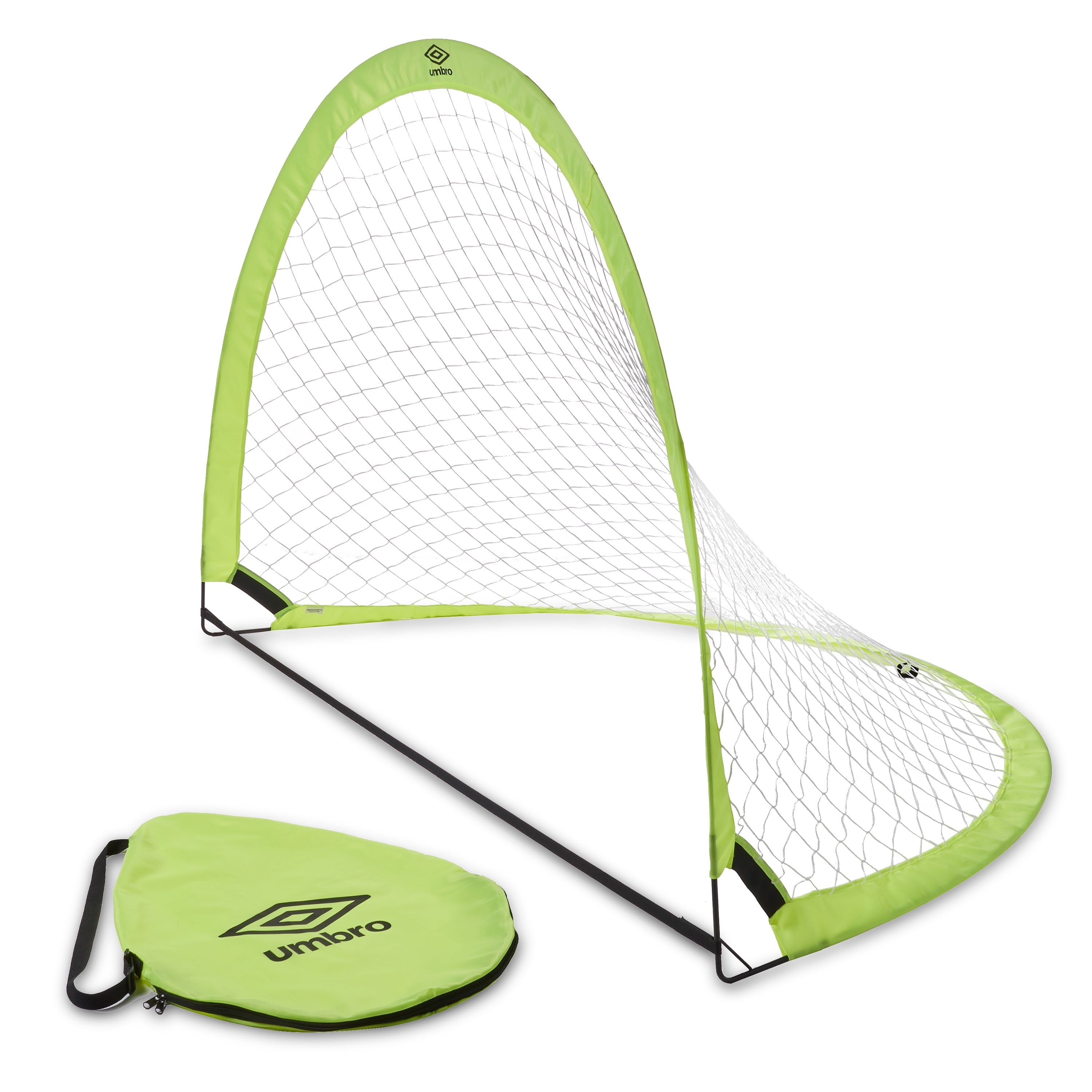 Pop-Up 6 Ft Soccer Goal Net, Portable, Green, Zipper Carrying Bag